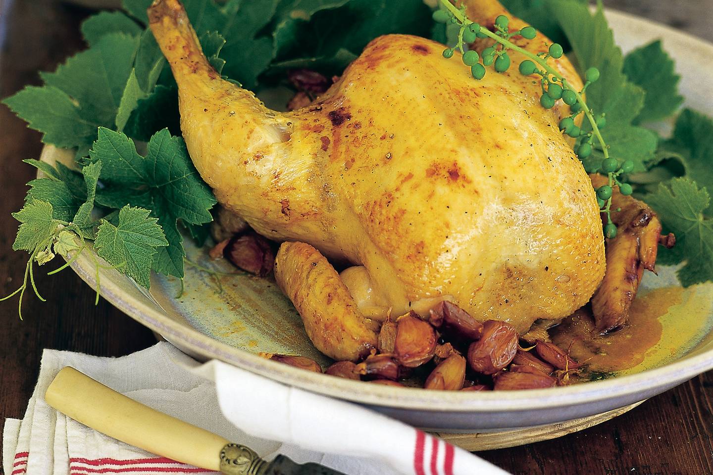 Roast Chook with Garlic and Verjuice - Maggie Beer